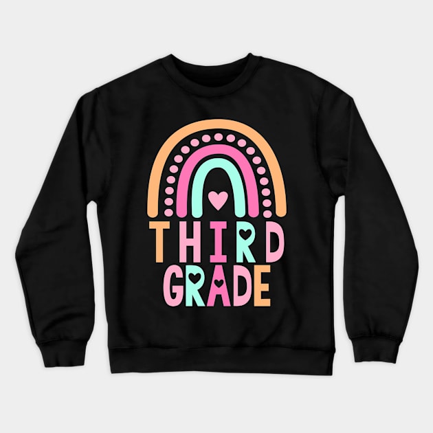 third Grade Rainbow Crewneck Sweatshirt by Zeus-Studio